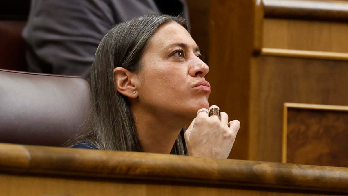 La portavoz parlamentaria de Junts en el Congreso, Míriam Nogueras, este jueves durante el pleno