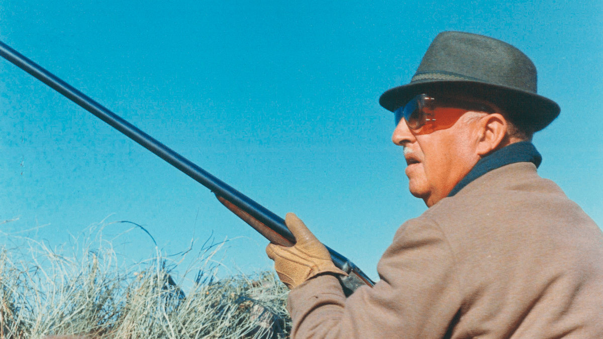Franco durante una cacería en los años 60