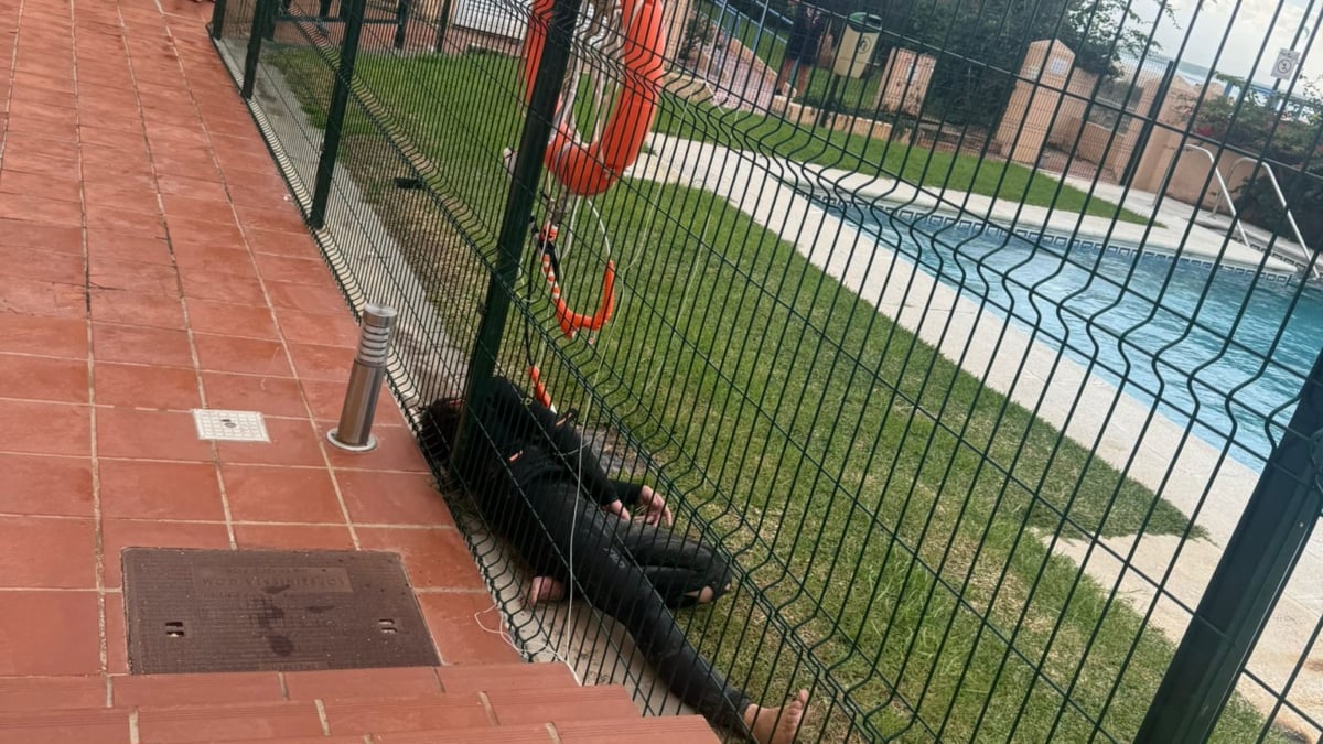 Lugar donde impactó el kitesurfista herido en Tarifa.