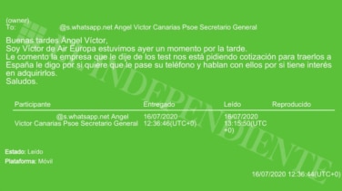 Nuevos mensajes constatan que el ministro Torres se reunió con Aldama en Madrid: "La empresa que le dije nos pide cotización"