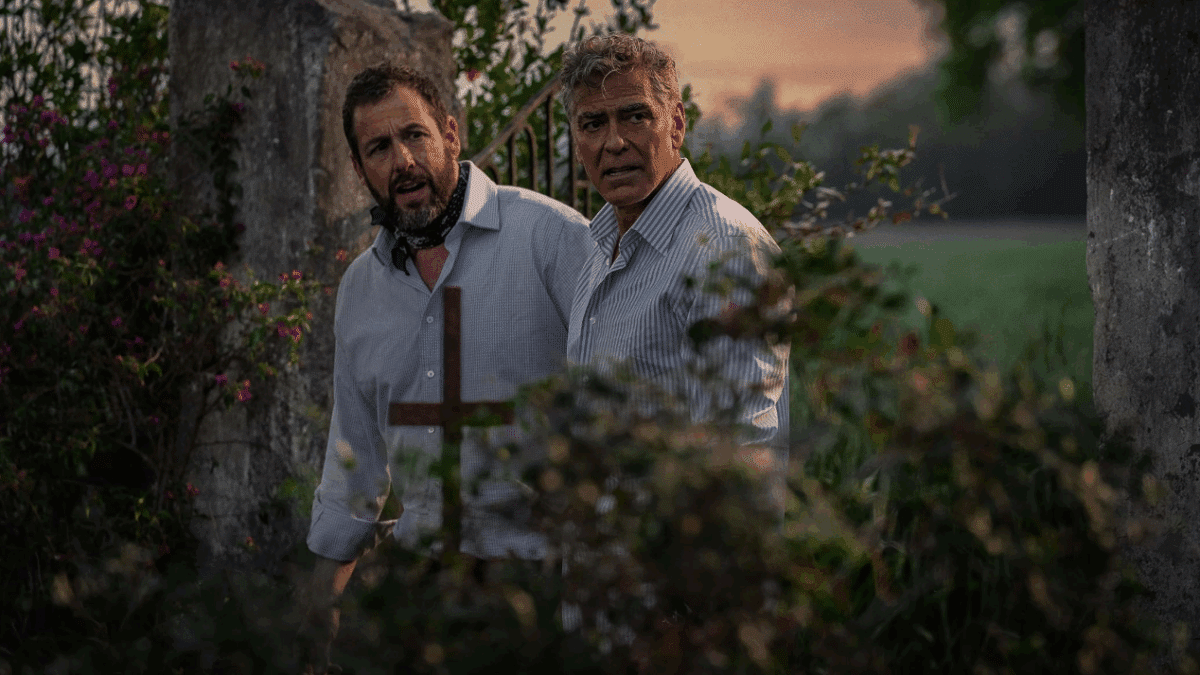 Adam Sandler y George Clooney en 'Jay Kelly'