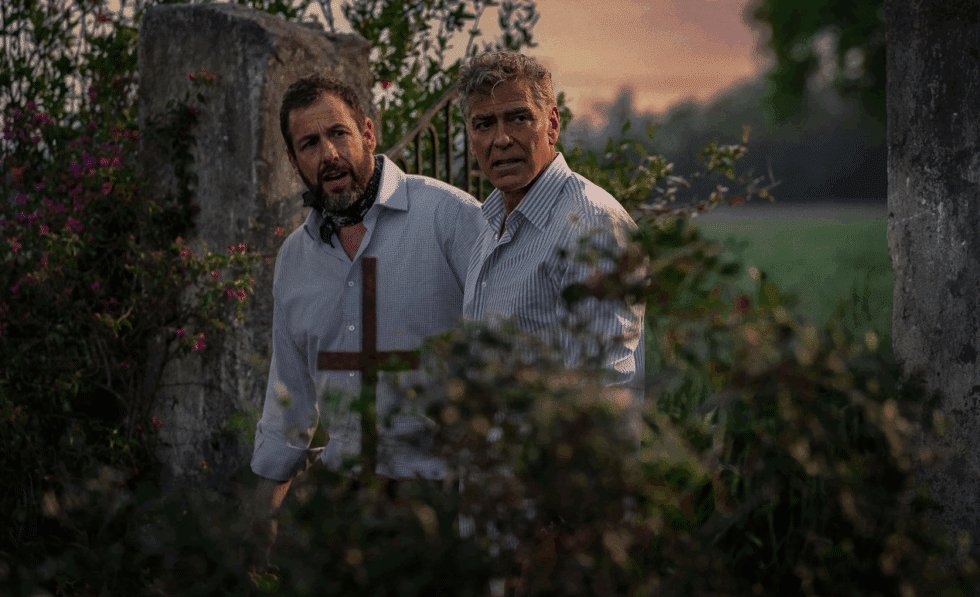 Adam Sandler y George Clooney en 'Jay Kelly'