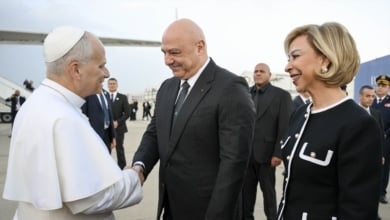 León XIV aterriza en Beirut, en la segunda etapa de su primer viaje apostólico