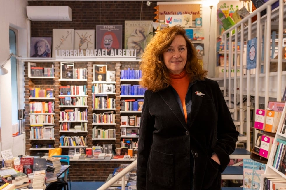 Lola Larumbe, propietaria de la librería Rafael Alberti