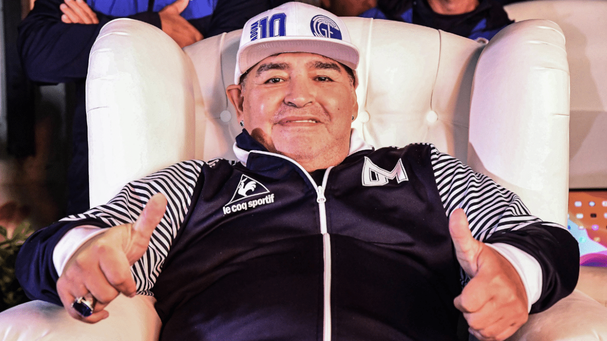Diego Armando Maradona pocos meses antes de su muerte.