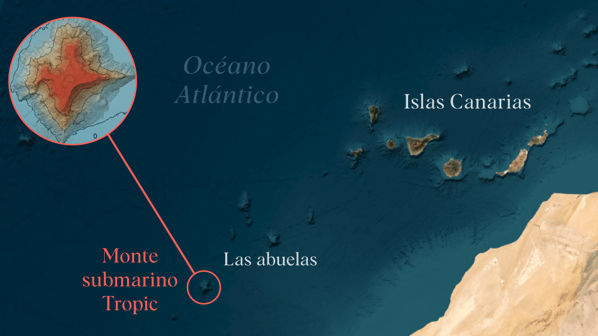 El monte de 'Las Abuelas' canarias, el tesoro submarino que Marruecos quiere arrebatar a España