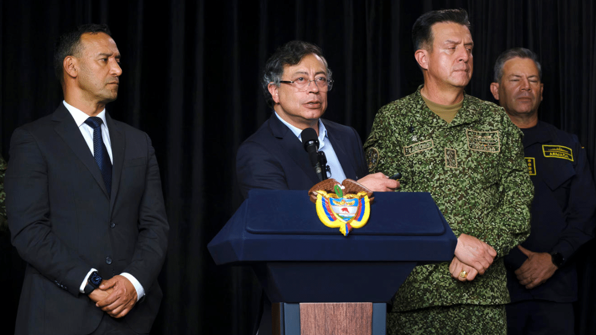 El presidente colombiano, Gustavo Petro, el pasado miércoles en una comparecencia en Bogotá.