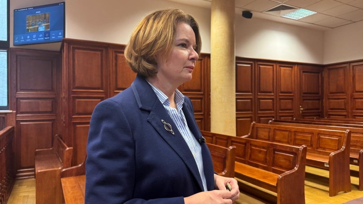 Anna Ptaszek, portavoz del Tribunal de Varsovia, en la sala donde debía comparecer Pablo González