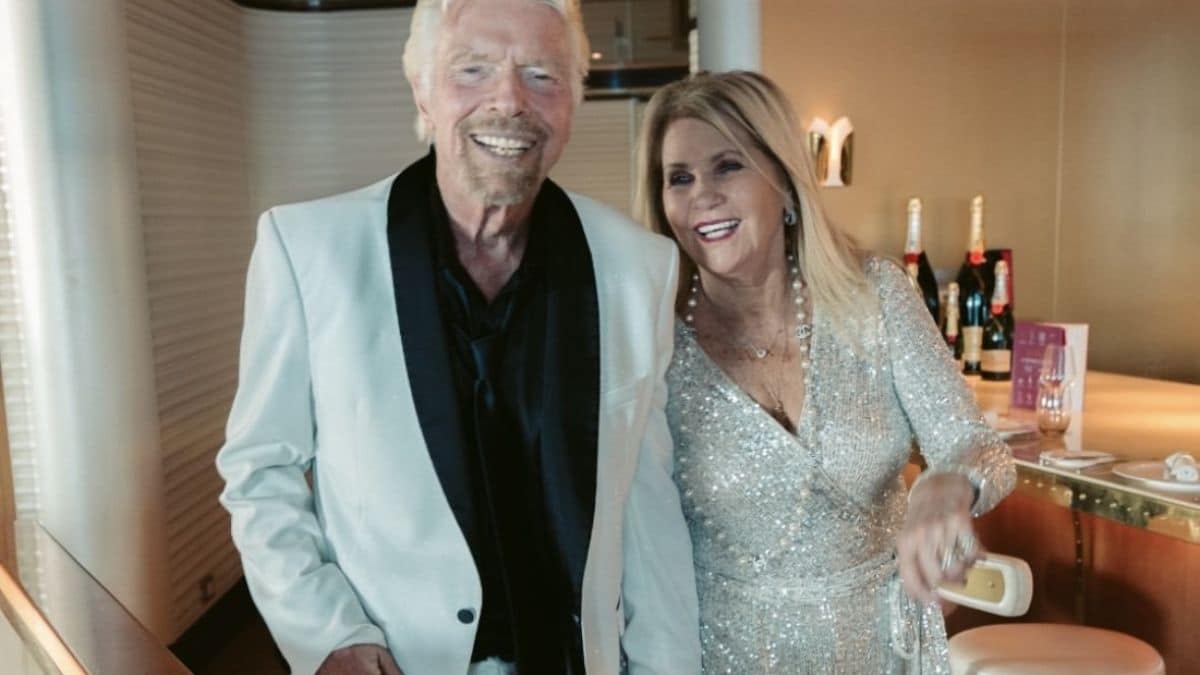El multimillonario Richard Branson y su mujer, Joan Templeman