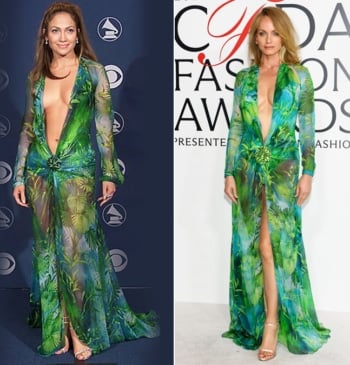 Jennifer Lopez (izquierda) y Amber Valletta (derecha)