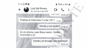Los mensajes de Luis del Rivero al fiscal Stampa tras la reunión con Leire Díez: "El 1 es quien decide"