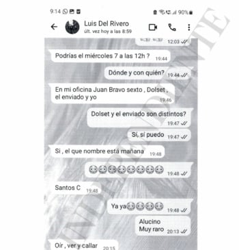 Los mensajes de Luis del Rivero al fiscal Stampa tras la reunión [...]