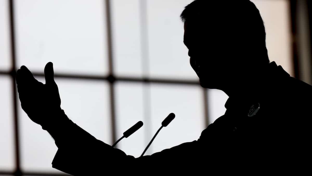 El secretario general de los socialistas y presidente del Gobierno, Pedro Sánchez, durante la clausura del 15º Congreso del PSOE de Andalucía, el pasado 23 de febrero de 2025 en Armilla (Granada).