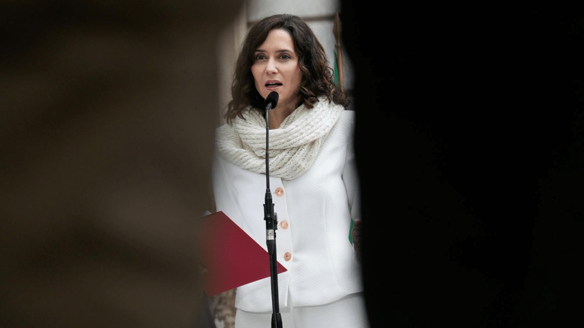 La presidenta de la Comunidad de Madrid, Isabel Díaz Ayuso, este sábado en el Congreso.