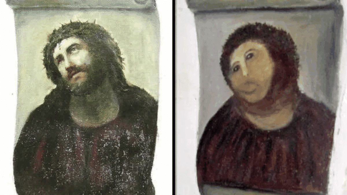 Muere la autora de la restauración del 'Ecce homo' Cecilia Giménez