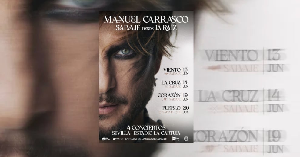 Cartel de los cuatro conciertos y fechas en Sevilla