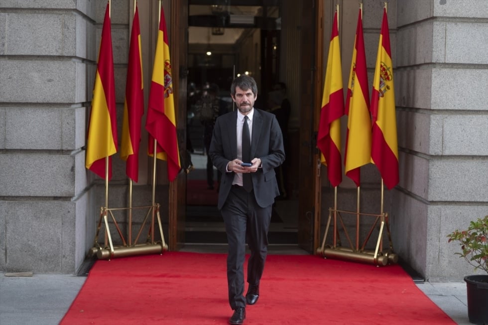 El ministro de Cultura, Ernest Urtasun, tras el acto institucional por el Día de la Constitución, en el Congreso de los Diputados, a 6 de diciembre de 2025, en Madrid (España). Las Cortes Generales conmemoran el 47º aniversario de la aprobación de la Constitución con un acto institucional en el Salón de Pasos Perdidos. El acto ha estado marcado por la intensa situación política y judicial del momento, incluida la condena al ex fiscal general y la entrada en prisión del exministro de Transportes y su ex asesor. Alberto Ortega / Europa Press 06/12/2025