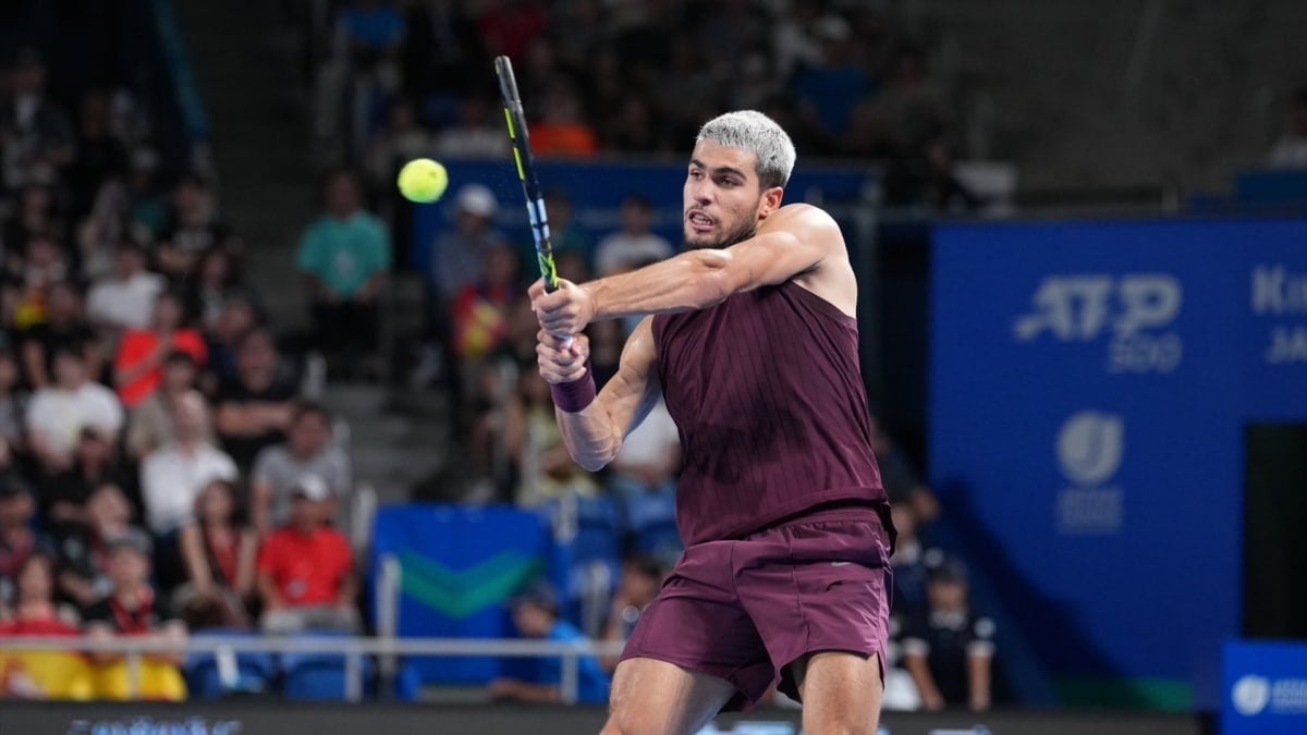 Carlos Alcaraz en Tokio, uno de los últimos torneos de 2025