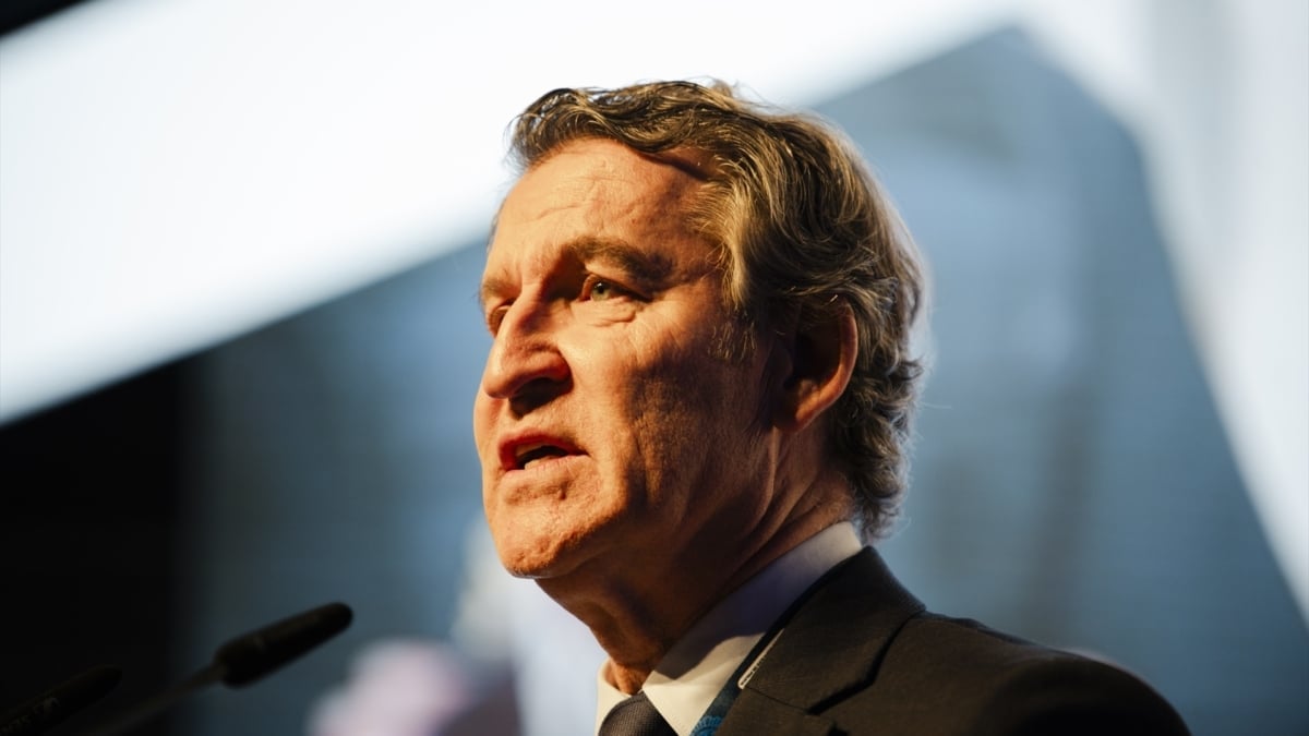 El presidente del PP, Alberto Núñez Feijóo, interviene en el congreso del Sindicato Unificado de Policía, este miércoles en Toledo