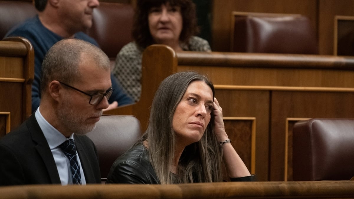 La portavoz de Junts en el Congreso, Míriam Nogueras, este jueves durante el último pleno del ciclo de sesiones