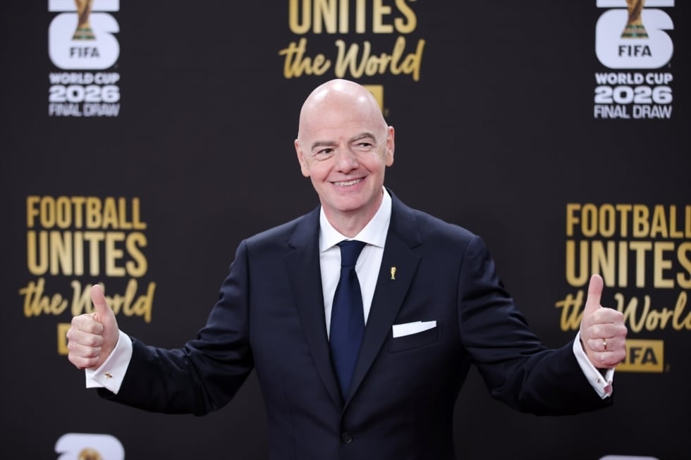 04 December 2025, US, Washington: FIFA President Gianni Infantino attends the 2026 FIFA World Cup draw at the John F. Kennedy Center for the Performing Arts in Washington. Photo: Sam Corum/PA Wire/dpa 04/12/2025 ONLY FOR USE IN SPAIN