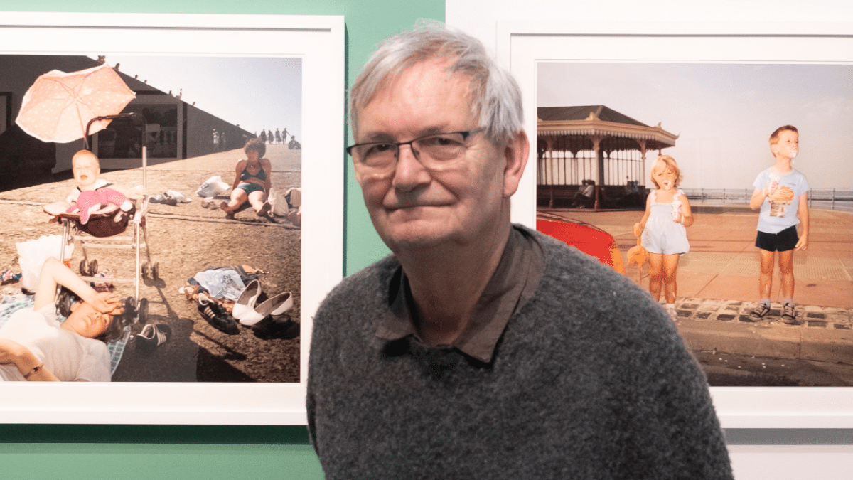 Martin Parr en febrero de 2024, durante la presentación en el museo MUDEC de Mián de su exposición 'Short&Sweet'.