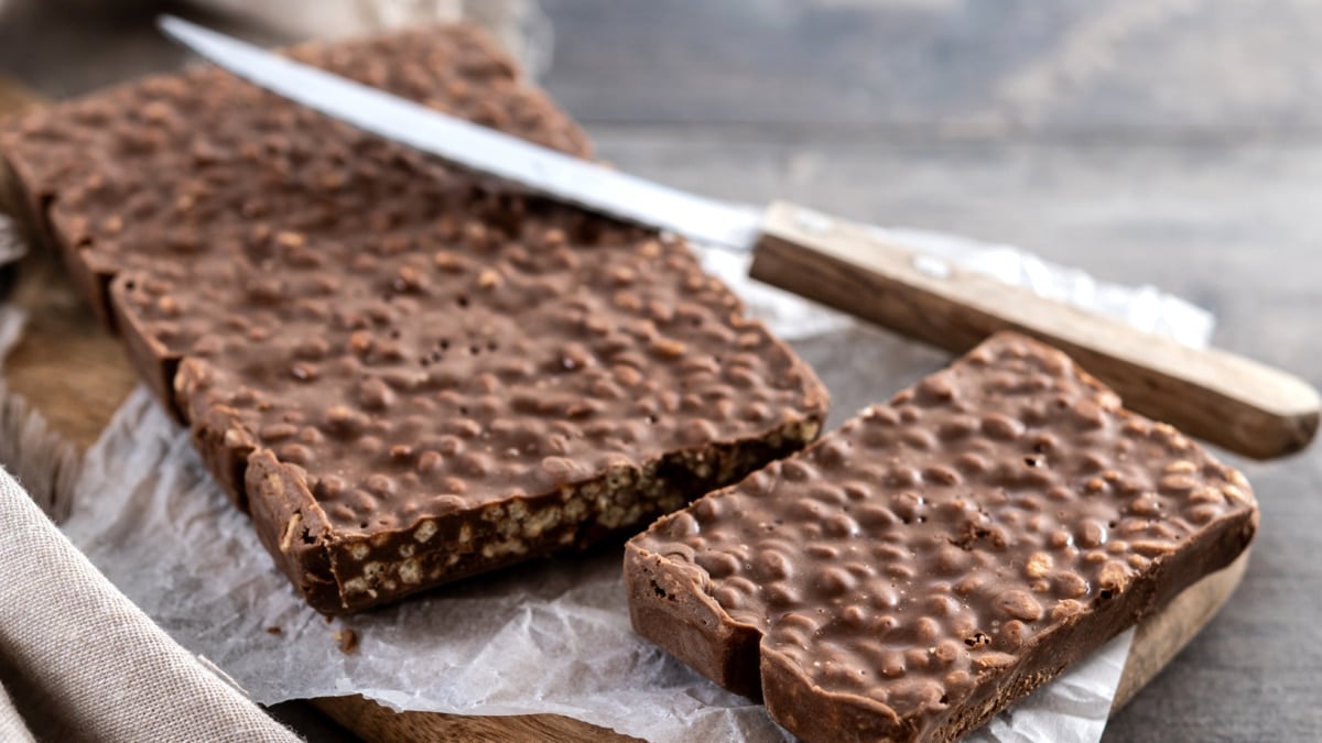 Turrón chocolate arroz inflado
