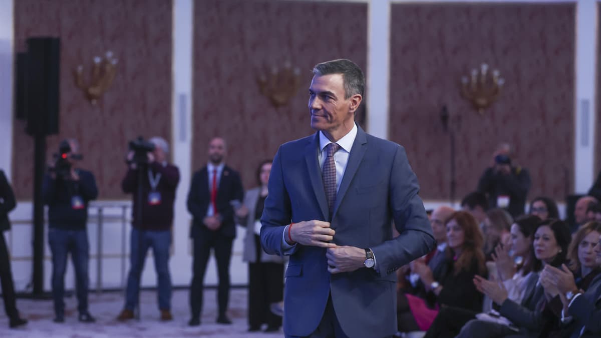 El presidente del Gobierno, Pedro Sánchez, interviene en el foro 'Spain Investors Day' de Madrid, este jueves 15 de enero