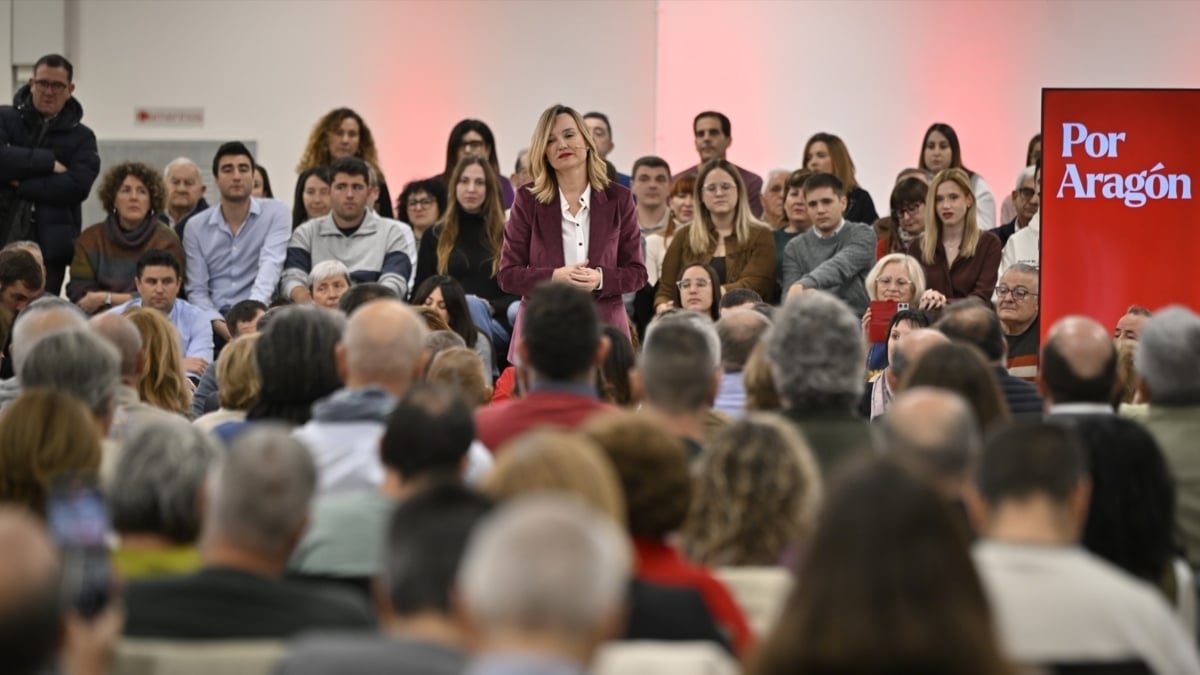 Pilar Alegría durante la presentación de su candidatura a la la presidencia del Gobierno de Aragón, el pasado 20 de diciembre.