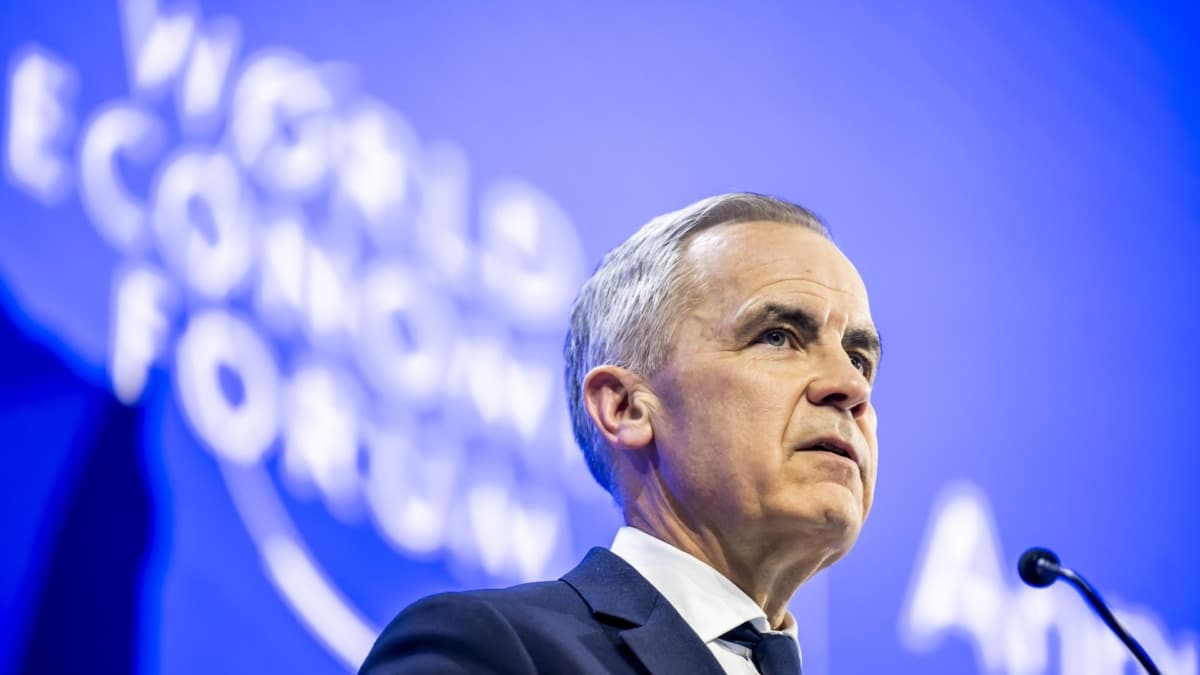 Mark Carney, primer ministro de Canadá, en Davos.