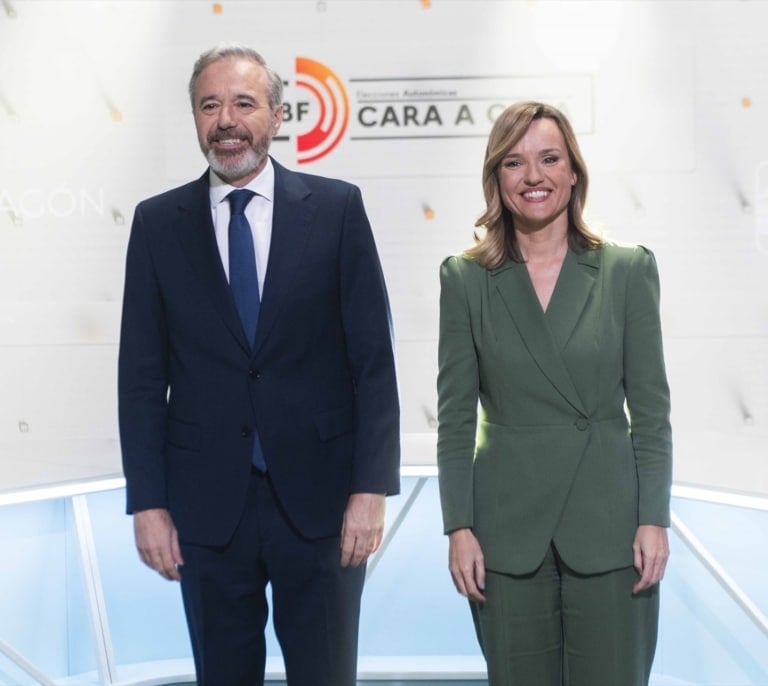 Alegría acusa a Azcón de actuar "como un hooligan o un palmero del odio" tras aludir al caso Salazar