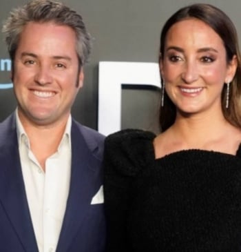 Lucía Pombo junto a su marido, Álvaro López Huerta