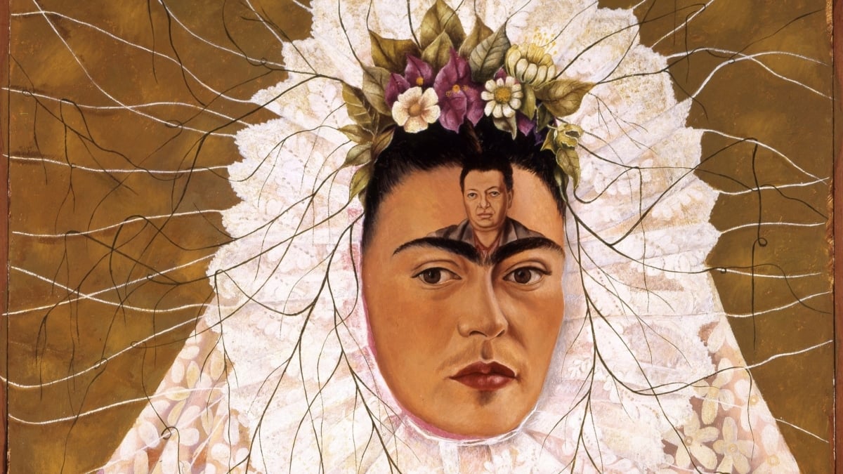 Fragmento de 'Diego en mi pensamiento', pintura de Frida Kahlo incluida en la Colección Gelman Santander.