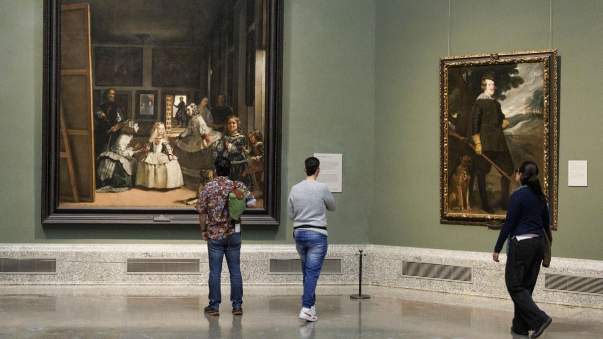 Sala de Las Meninas en el Museo del Prado.