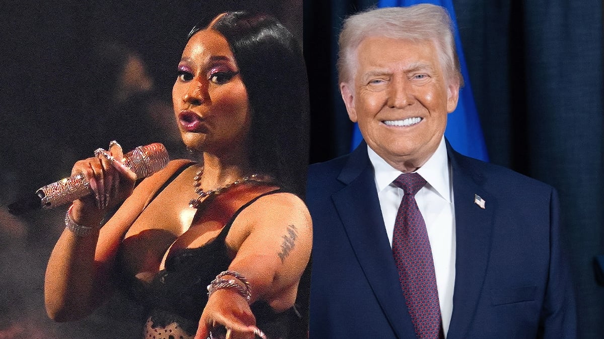 La rapera Nicki Minaj y el presidente Donald Trump