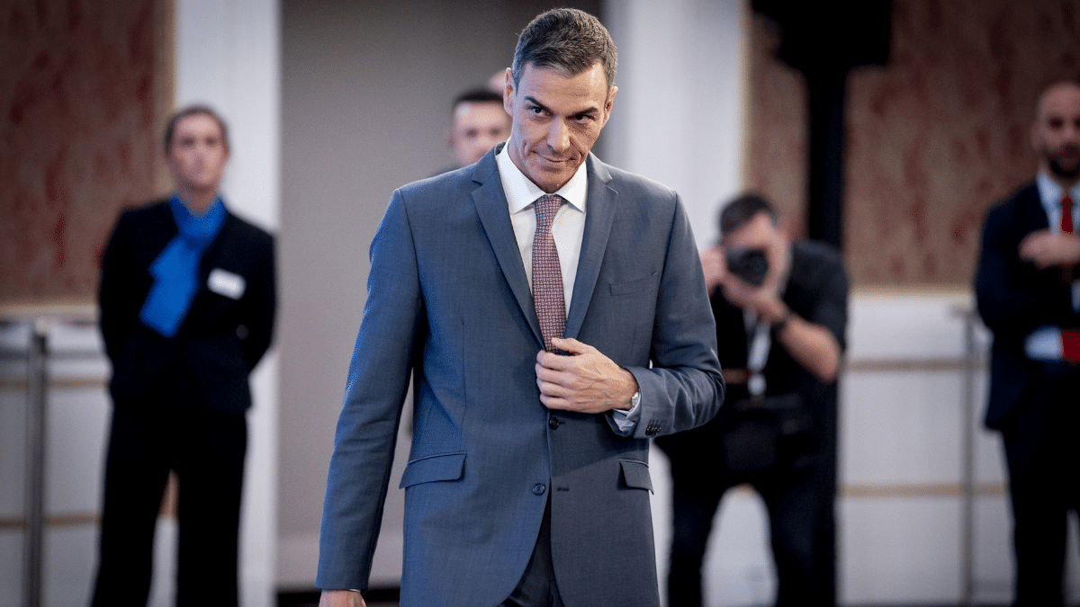 Pedro Sánchez durante la clausura del Spain Investors Day.