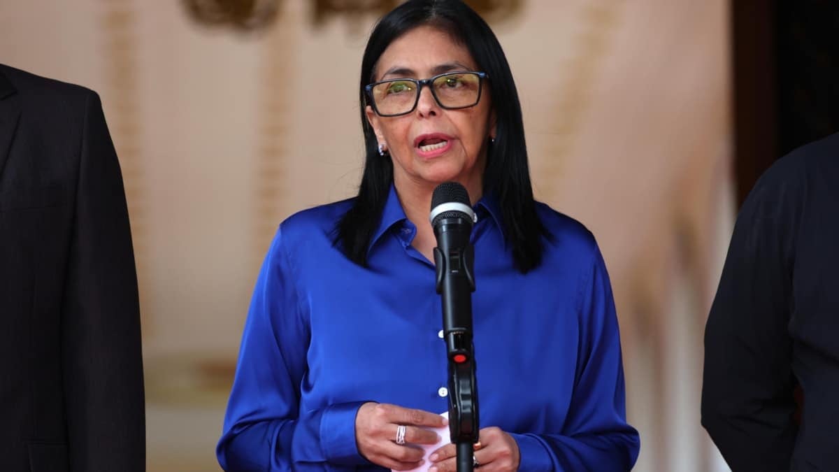 Delcy Rodríguez, sustituta de Nicolás Maduro en Venezuela.
