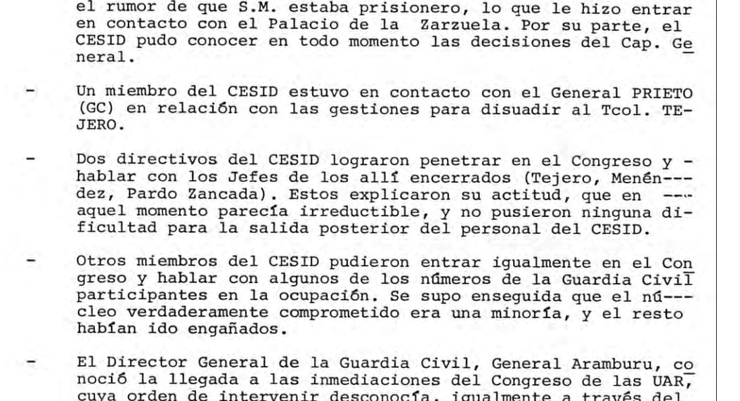 La actuación del Cesid, predecesor del CNI, en la jornada del golpe de Estado del 23-F.