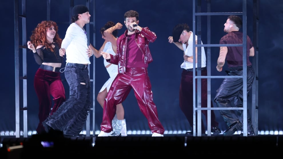 Dani J durante los ensayos del Benidorm Fest 2026