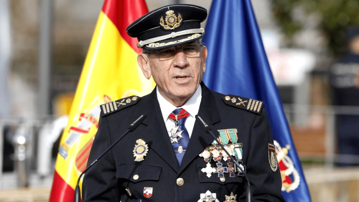 El exdirector adjunto operativo de la Policía, José Ángel González, durante los actos conmemorativos del 200 aniversario de la Policía Nacional.