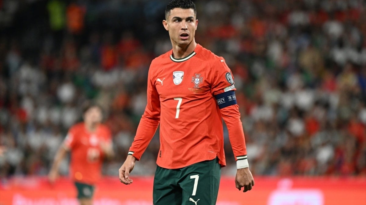 Imagen de Cristiano Ronaldo en su último partido con Portugal