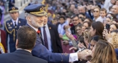 Las mejores imágenes del rey en Huelva durante el homenaje al Plus Ultra