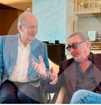 Aznar y Carlos Herrera, de visita a Don Juan Carlos