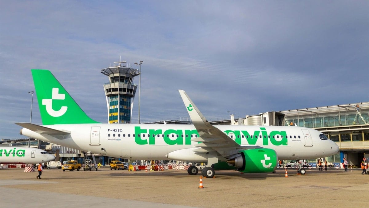 Un avión de Transavia.