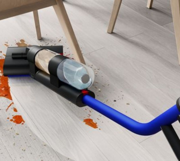 Así es la fregona eléctrica Dyson que cubre hasta 290 m² sin cargarla y limpia todos los suelos de tu casa