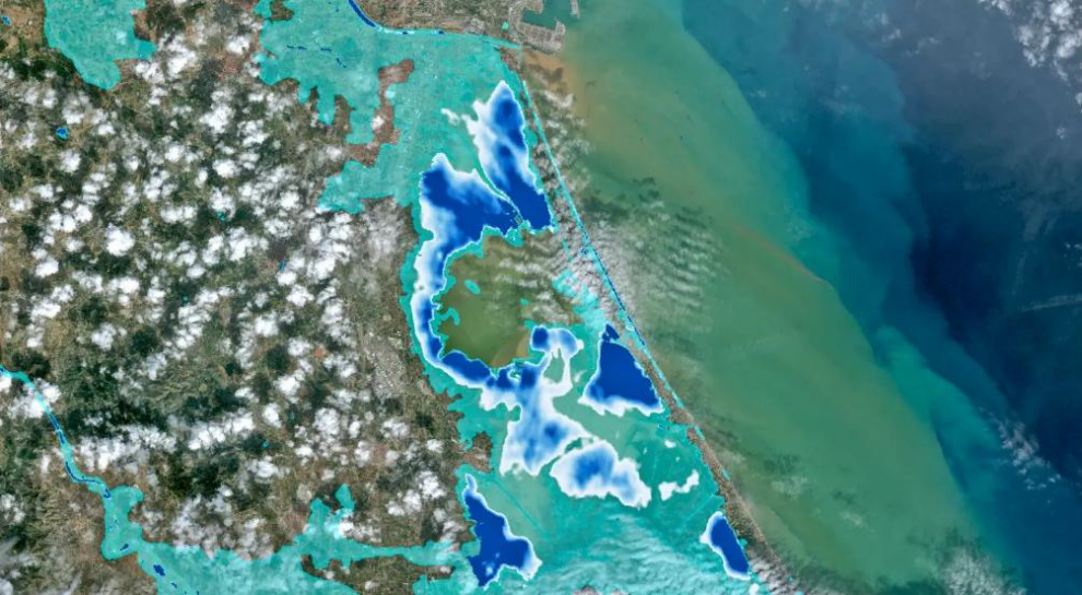 Extensión de las inundaciones provocadas por la dana según el sistema Copernicus.