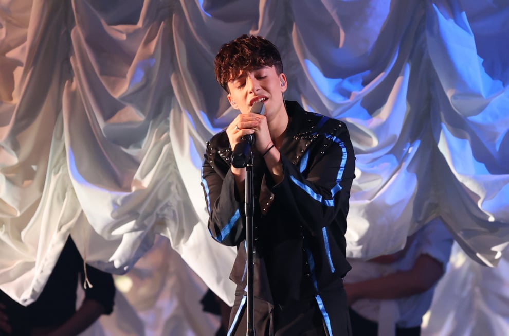 Izan Llunas durante los ensayos del Benidorm Fest 2026