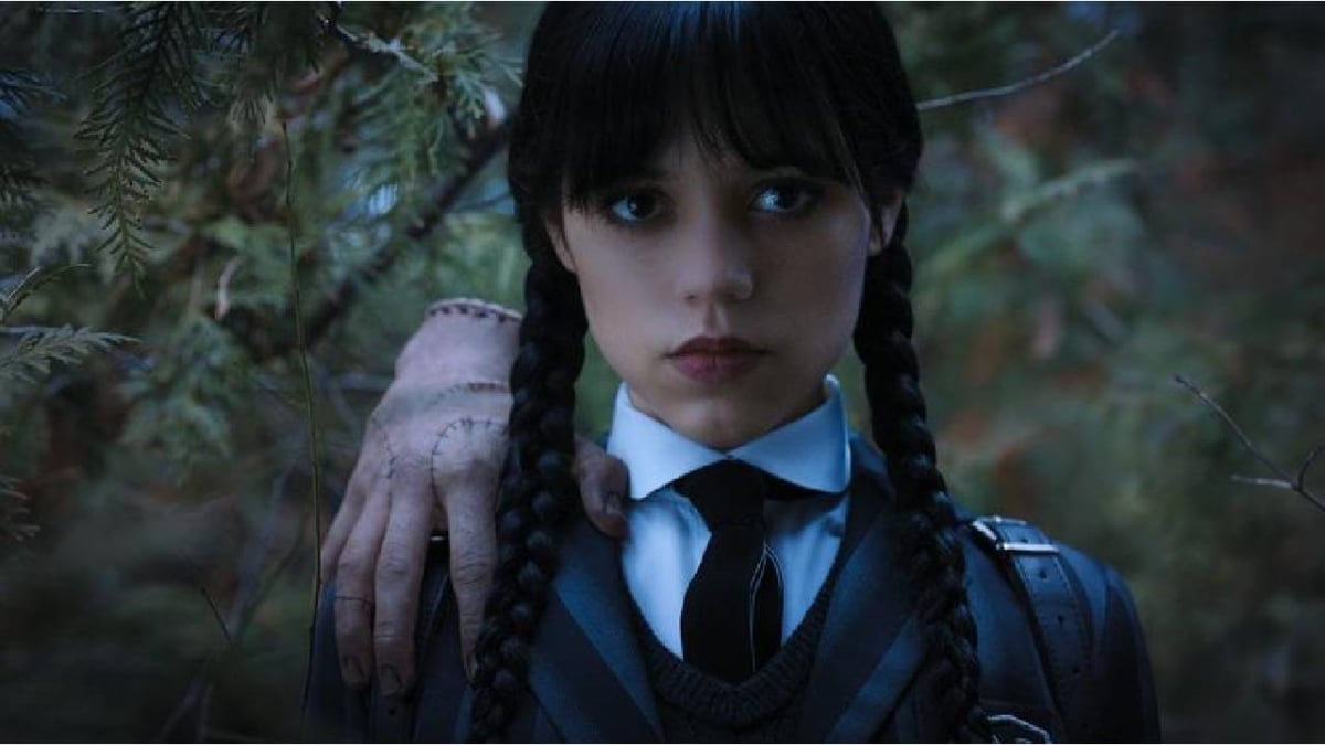 Jenna Ortega en el papel de Miércoles Adams
