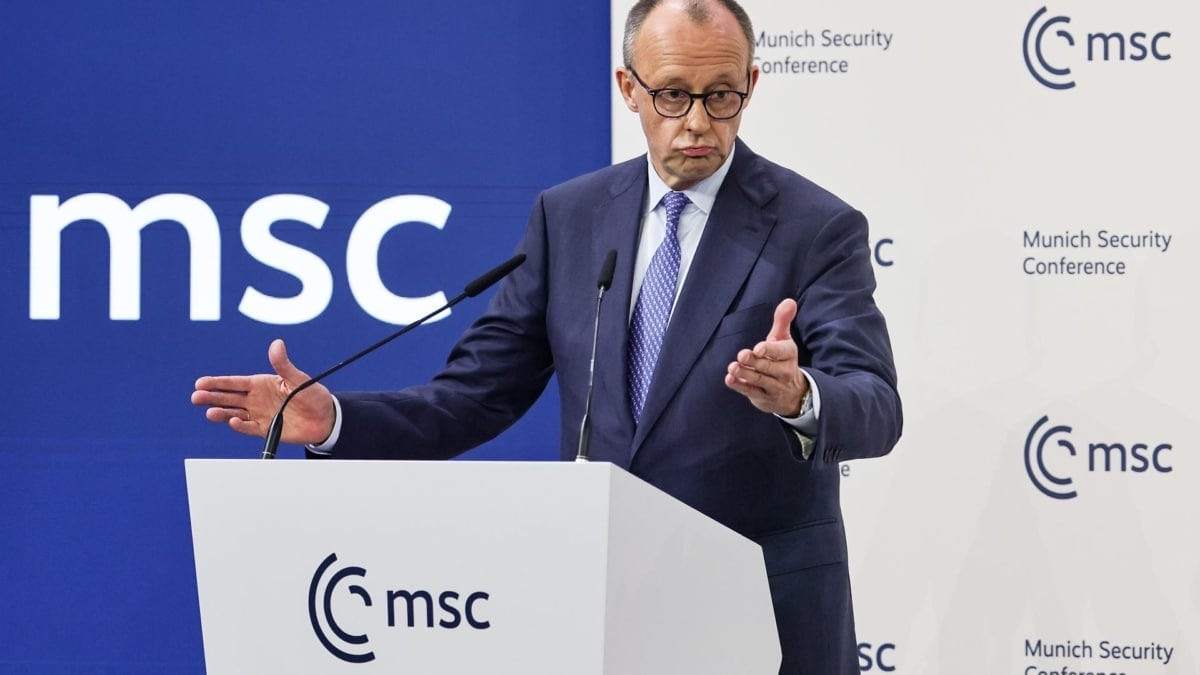 Friedrich Merz, canciller federal de Alemania, en su discurso en la Conferencia de Seguridad de Múnich