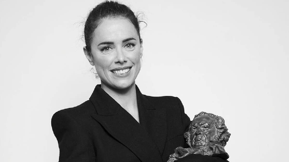 Patricia López Arnaiz con su primer Goya